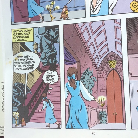 Disney Beauty and the Beast cartoon tales comic book and sticker coloring books - Picture 7 of 8